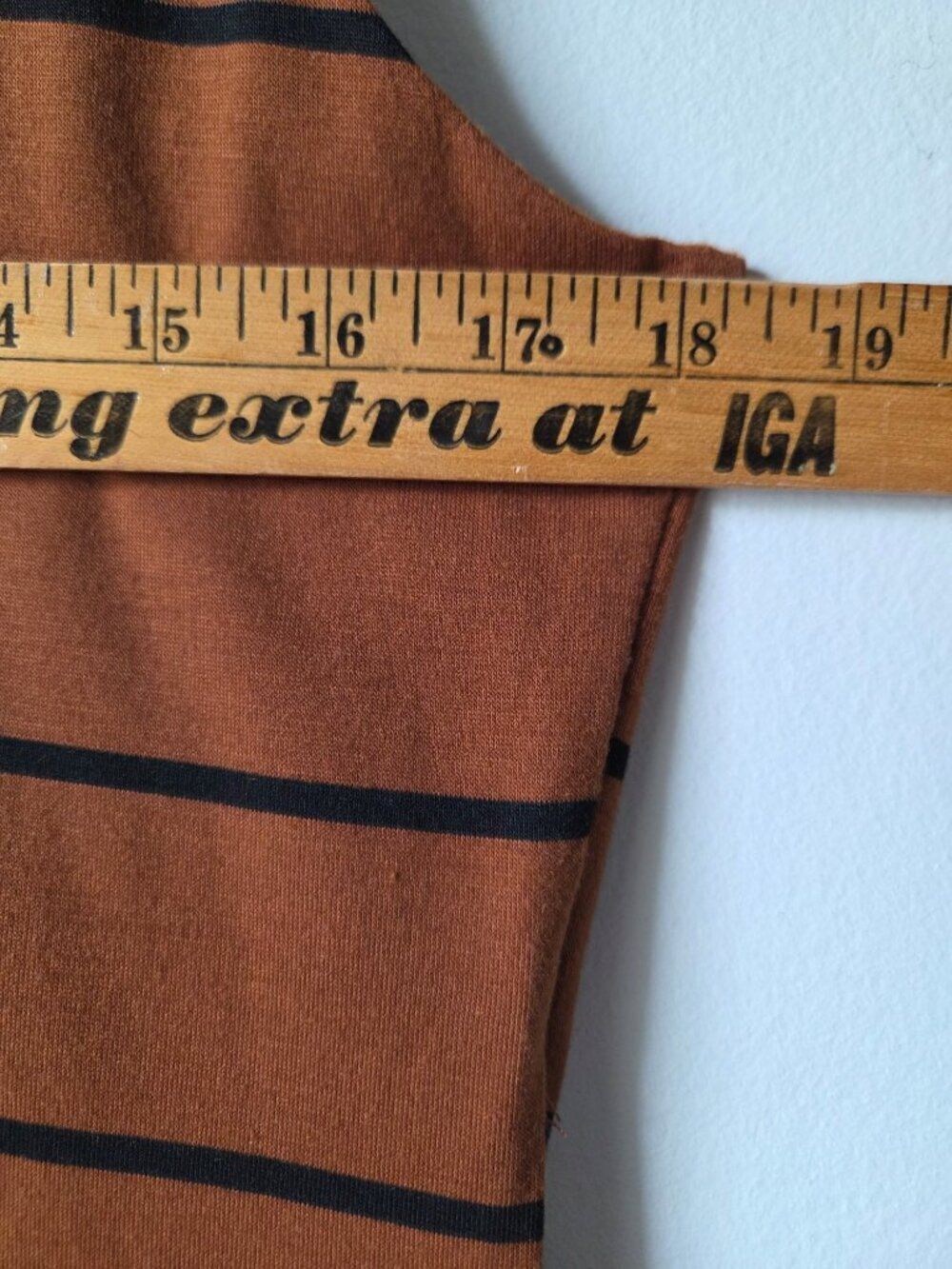 EUC SOUTHERN GRACE & ROSE BROWN BLACK STRIPED SLEEVELESS MAXI DRESS SIZE M - Picture 12 of 13